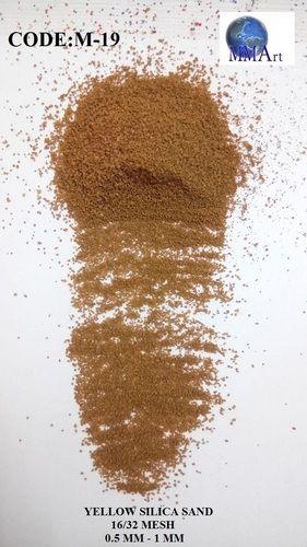 Colored Silica Sand Yellow Size: (16/32- Mesh) Or (0.5Mm -1 Mm) Customized Size Possible