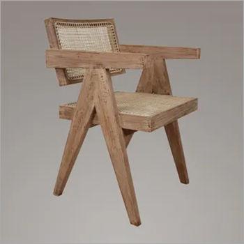 Handmade Pierre Jeanneret Dining Room Chair In Weather Beaten Finish