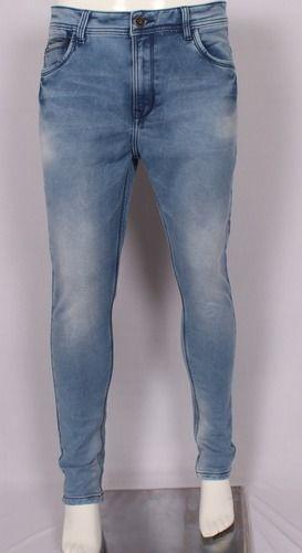 Mens Blue Dobby Skinny Fit Jeans Fabric Weight: 500 Grams (G)