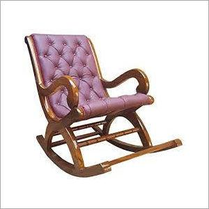 Brown Wooden Rocking Chair