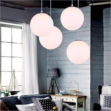 White Glass Ball Hanging Lamp