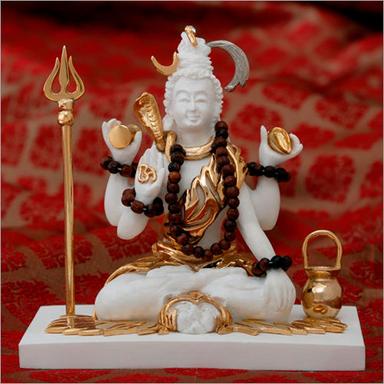 Light Weight Home Decor Gold Plated Resin Shiva Statue