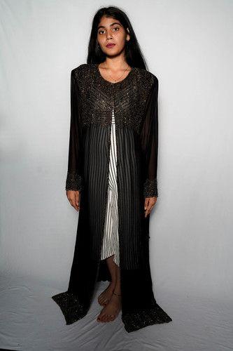 Arabic Simple Black Kaftan