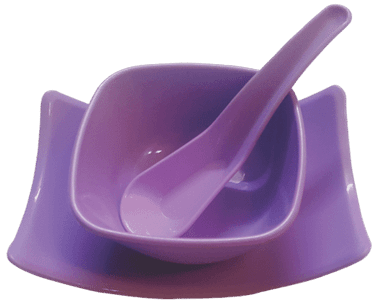 Purple Soup Bowl Set