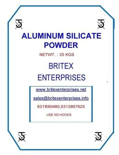 Aluminum Silicate Powder Application: Used As A Filler In Paper / Rubber And In Paint Industry