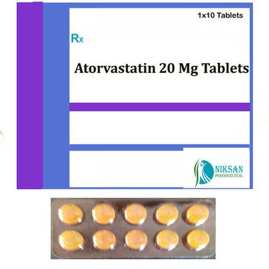 एटोरवास्टेटिन 20 मिलीग्राम टैबलेट
