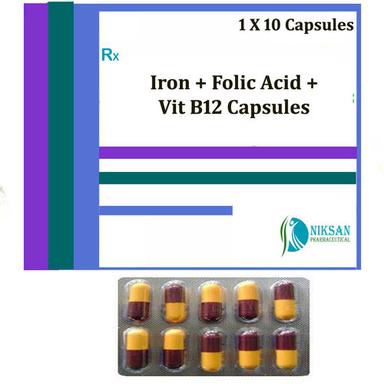 Iron Folic Acid Vitamin B12 Capsules General Medicines
