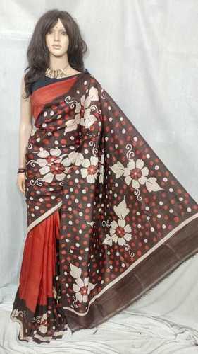 Multi Colour Bishnupuri Silk Handpaint Saree