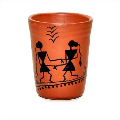 Available In Multicolour Warli Painted Clay Glass