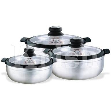 Florence Hot Pot With Glass Lids - Color: As Per Requirement