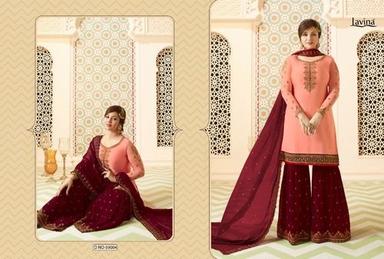 Lavina Brand Stylish Plazzo Salwar Suit Bust Size: 46 Inch (In)