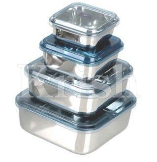 As Per Requirement Square Storage Bowl With Acrylic See Through Lid