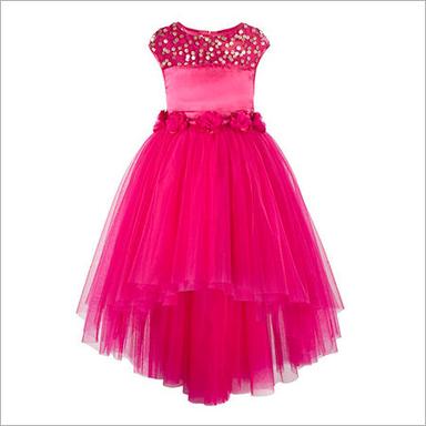 सुशोभित गुलाबी हाय-लो ड्रेस आयु समूह: 2-12 वर्ष