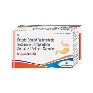 एंटरिक कोटेड रबेप्राज़ोल सोडियम और डोमपरिडोन सस्टेन्ड रिलीज़ कैप्सूल सामान्य दवाएं