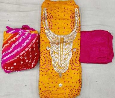 Gottapati Bandhej Suit Application: Women Material