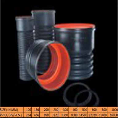 Orange Double Wall Corrugated Pipes Coupler With Two Sealing Rubber Rings