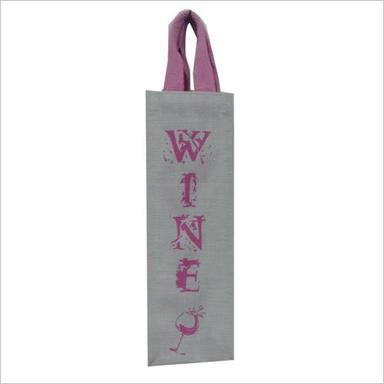 As Per Your Choice White Jute Wine Bag