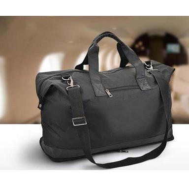 Black Folding Leather Travel Bag