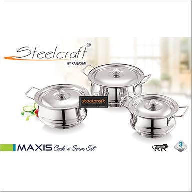 Stainless Steel Kitchen Cookware And Serving Set