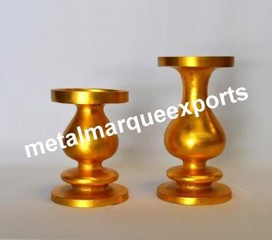 Aluminum Gold Plating Candle Pillar Holder Application: Home Decor