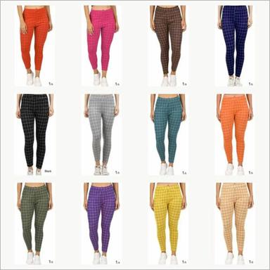 Various Color Checked Rib Jegging