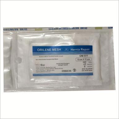 White Hernia Repair Non Absorbable Surgical Suture.