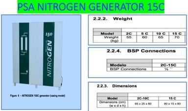  उद्योग के लिए सफेद 15C Psa नाइट्रोजन जनरेटर