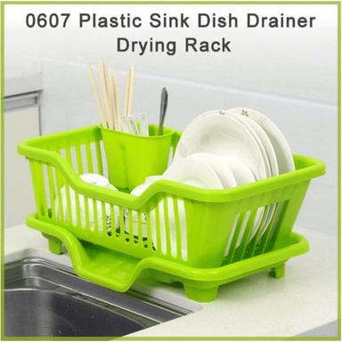 Plastic Sink Dish Drainer Drying Rack Height: 18  Centimeter (Cm)