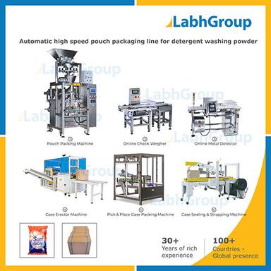 Automatic High Speed Pouch Packaging Line For Detergent Washing Powder