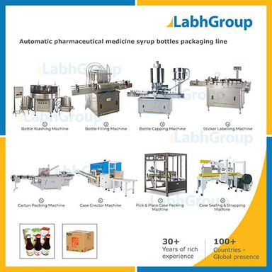 Automatic Pharmaceutical Medicine Syrup Bottles Packaging Line