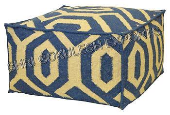 Customized Designer Jute Poufs And Ottoman