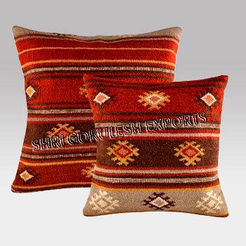 Indian Style Wool Kilim Sofa Cushion Covers Dimensions: 45X45  Centimeter (Cm)