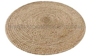 100% Jute Braided Rugs Handmade Designer Door Mats Back Material: Woven Back