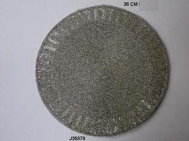 Grey Glass Bead Table Mat