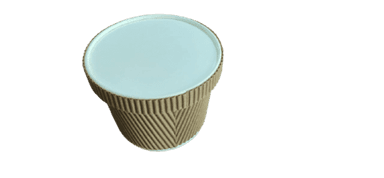 Brown-White 500Ml Paper Ripple Container
