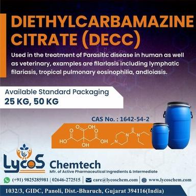 Diethylcarbamazine Citrate (Decc) Cas No: 1642-54-2
