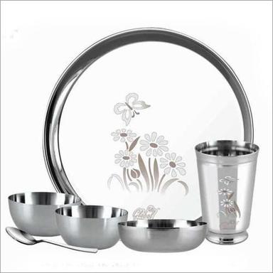 Silver 6 Pieces Stainless Steel Dinner Set