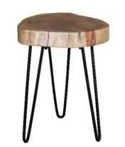Side Table (Iron Wooden Live Edge)