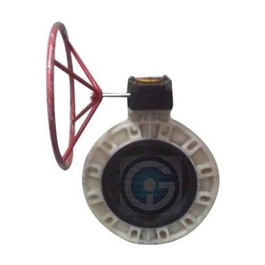 White Pp Butterfly Valve Gear Box Operated