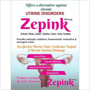 Zepink Uterine Tonic Syrup Grade: Herbal Grade