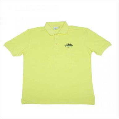Cotton Mens Yellow Polo T-Shirt
