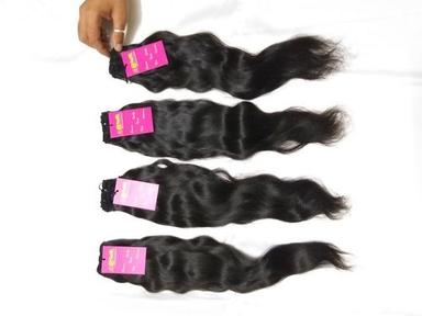 Natural Black Human Hair Wavy Weft Hair Extensions 10A Grade Virgin Remy Human Hair Bundle