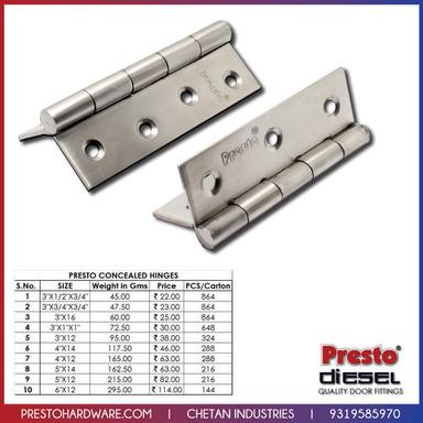 16 Gauge Stainless Steel Hinges Application: Cabinates And Ply Palla