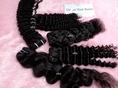 Curly Human Hair Weft Application: Household