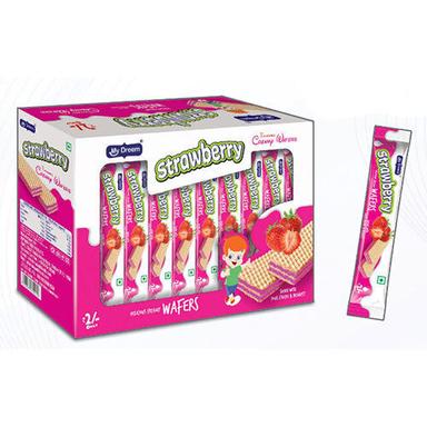 Strawberry Flavoured Creamy Wafers Packaging: Box