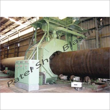 Blue Automatic Pipe Shot Blasting Machine