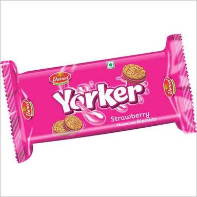 Round Youker Magenta Strawberry Flavour Biscuits