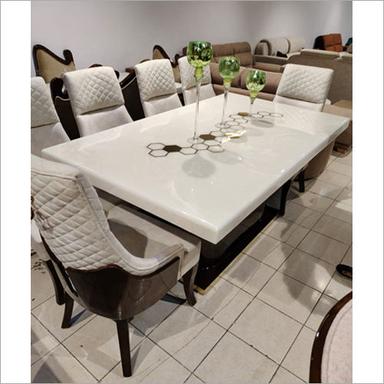 Wood Modern Luxury Marble Top Dining Table