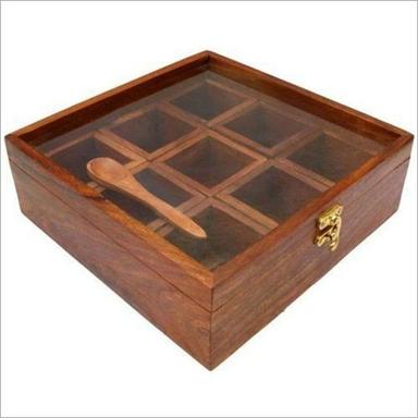 लकड़ी का मसाला बॉक्स