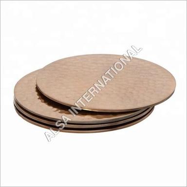 Copper Round Metal Coaster